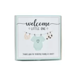 Cookie Pizza Box "Welcome Little One" Baby Shower / Mom to Be - 4" x 4" x 7/8" Cookie Packaging Box - Image 2