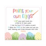 3"x3" Paint Your Own Eggs - Printed Sticker - Pack of 50 Stickers