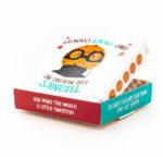 Cookie Pizza Box "Thanks for Making Me One Smart Cookie" - 4" x 4" x 7/8" Cookie Packaging Box - Image 3