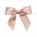 Vanilla satin pre tied bow