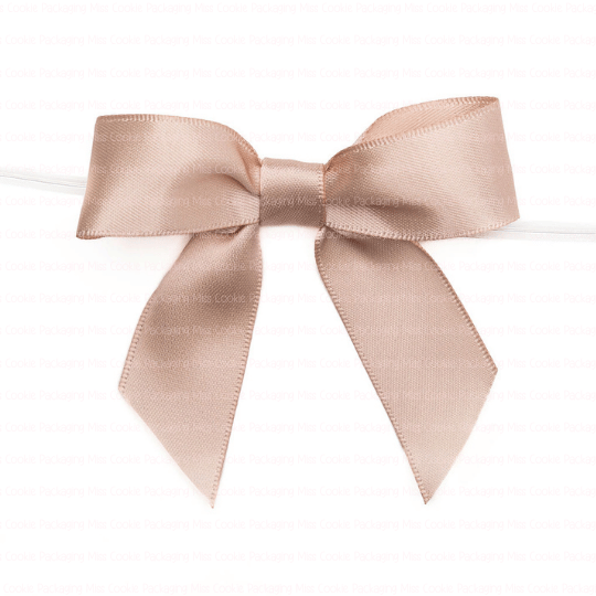 Vanilla satin pre tied bow