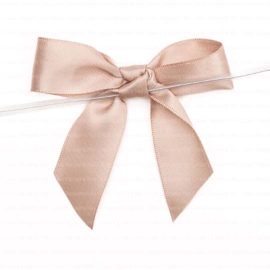 Vanilla satin pre tied bow