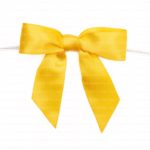 yellow gold satin pre tied bow