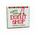 "North Pole Donut Shop" Cookie Box – 4" x 4" x 7/8" Cookie Packaging Box - Image 2