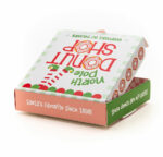 "North Pole Donut Shop" Cookie Box – 4" x 4" x 7/8" Cookie Packaging Box - Image 4