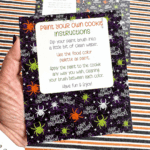 Fold-Over Topper/Backer - Spiders Halloween Paint Your Own Cookie Instructions - Set of 25 - Image 2