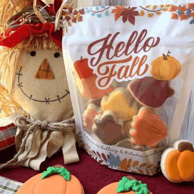 hello fall stand up cookie pouch