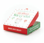 Cookie Pizza Box "Mrs Claus Cookie Co" - 4" x 4" x 7/8" Cookie Packaging Box - Image 3