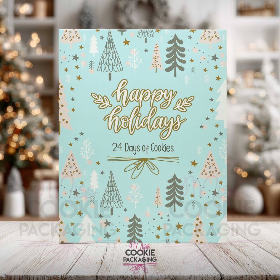 24 Day Lite Blue Cover Cookie Advent Calendar 24 Day Lite Blue Cover Cookie Advent Calendar
