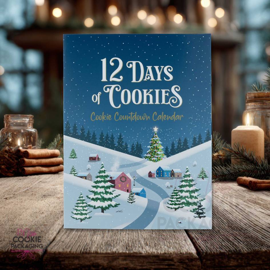 Navy Front Cover Cookie Advent Calendar Navy Front Cover Cookie Advent Calendar