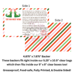 Greaseproof Backer - Elf See You Next Year! - 4.875" x 7.875" Backer (for 5.25" x 10.5" Clear Bag and/or 5" x 8" BOX) - Image 2