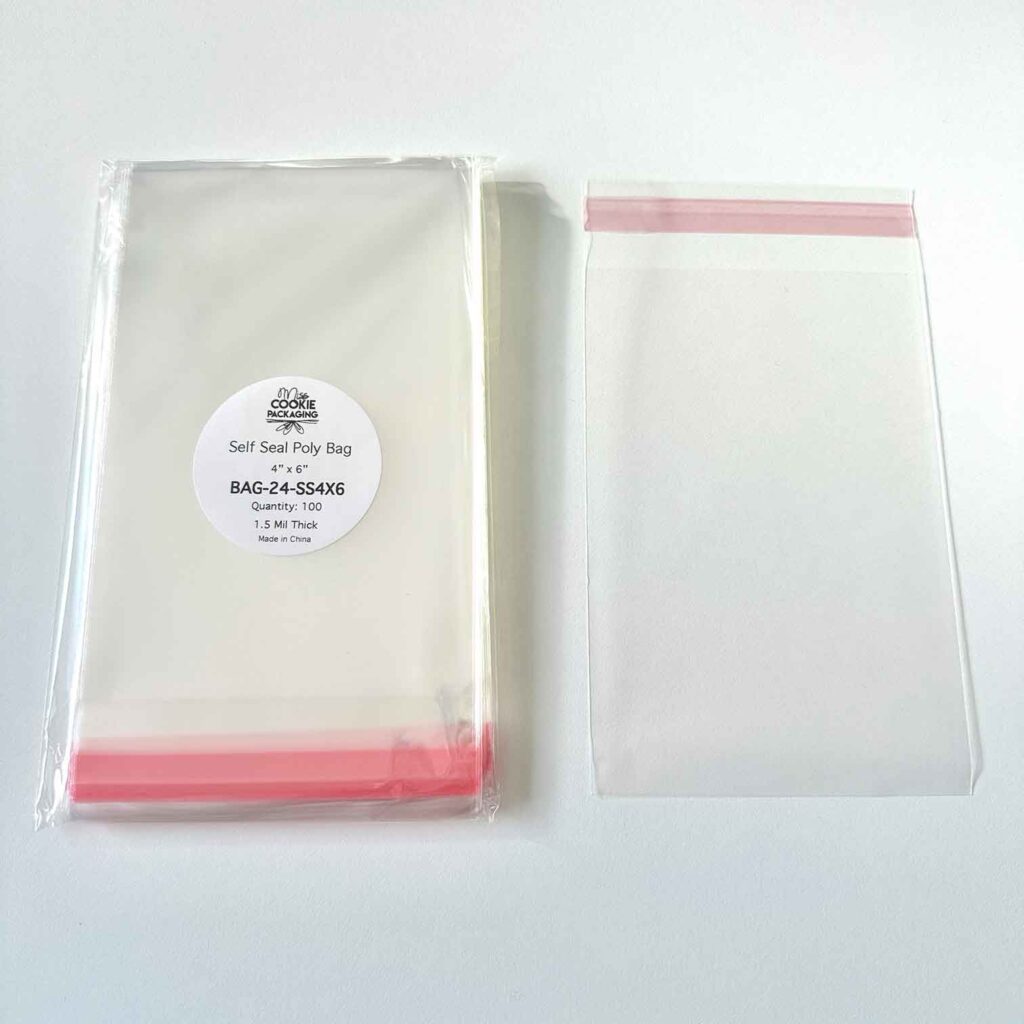 4" x 6" clear poly cookie bags