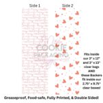 My Valentine Hearts Tall Greaseproof Cookie Backer
