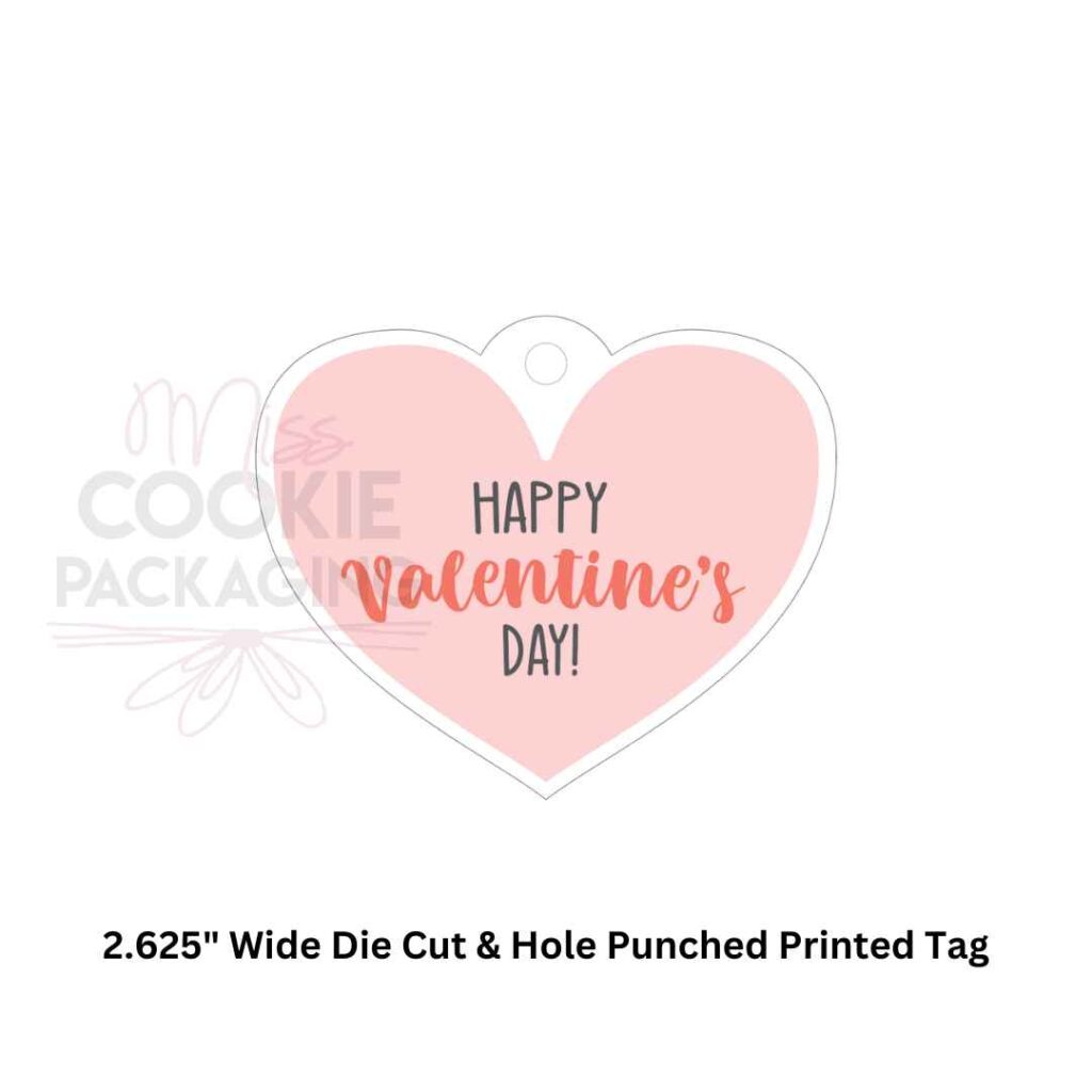Pink Happy Valentine's Day Cookie Tag