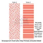 Warm Hearts Stripes Tall Greaseproof Cookie Backer