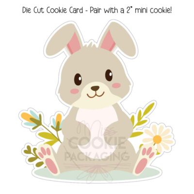 Sweet Bunny Die Cut Cookie Card