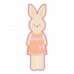 Girl Rag Doll Bunny Cookie Cutter