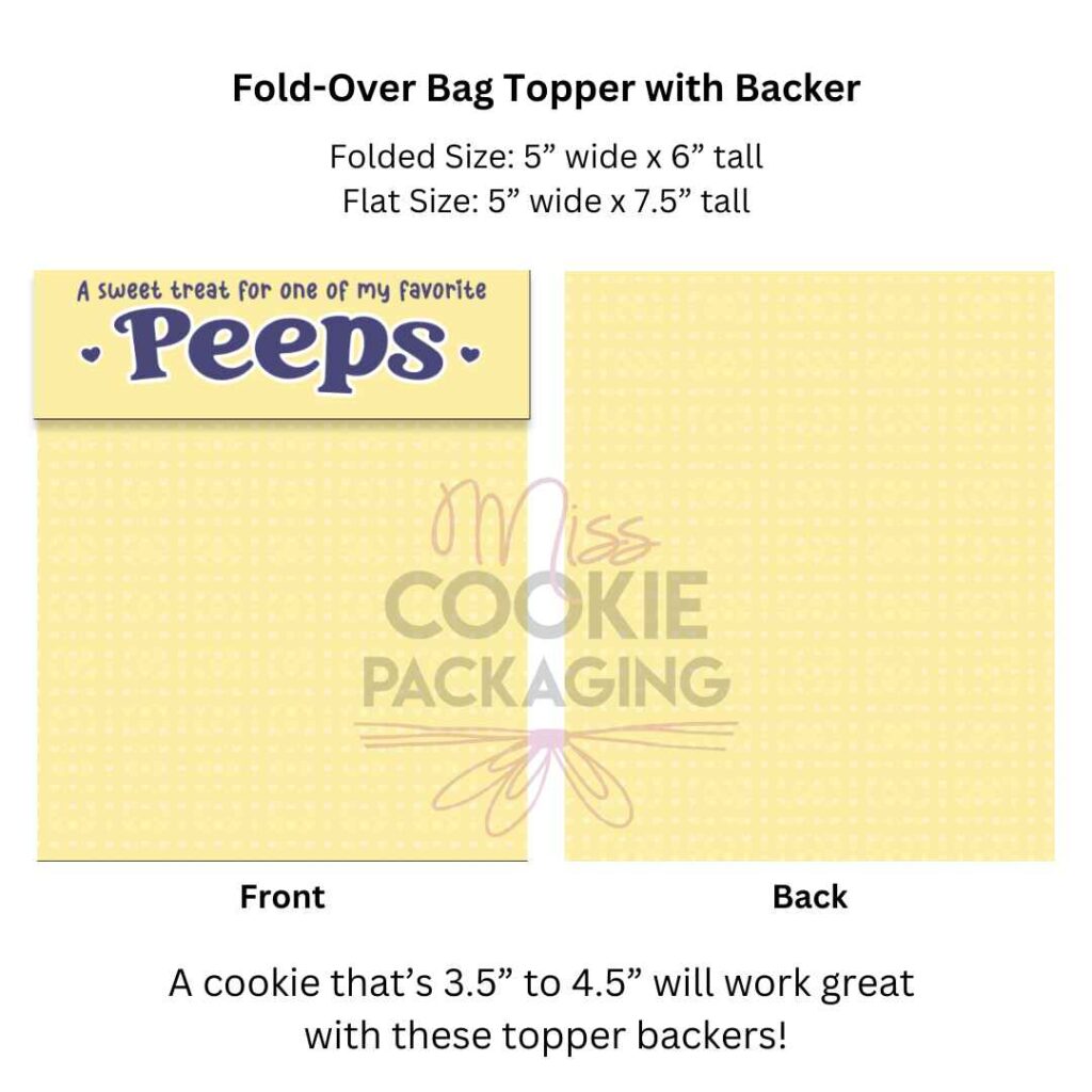Peeps Cookie Topper Backer