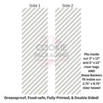 Grey Stripes Food-Safe Greaseproof Cookie Backer