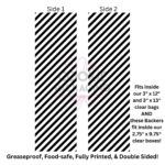 Black Stripes Food-Safe Greaseproof Cookie Backer
