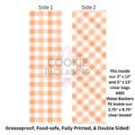 Orange Gingham Food-Safe Greaseproof Cookie Backer