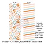 Neutral Flowers Stripes Food-Safe Greaseproof Cookie Backer