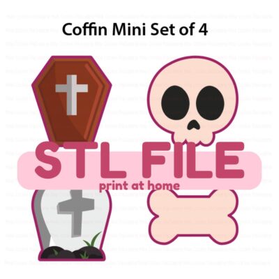 Coffin Set of 4 Mini Cookie Cutters