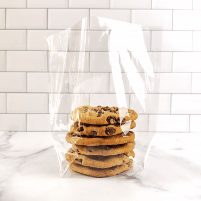 Clear Heat Seal Poly Bags - 4” x 4” x 8” GUSSETED