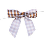 Fall Plaid Grosgrain Pre-tied Bow