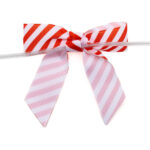 Candy Cane Stripe Pre-tied Bow