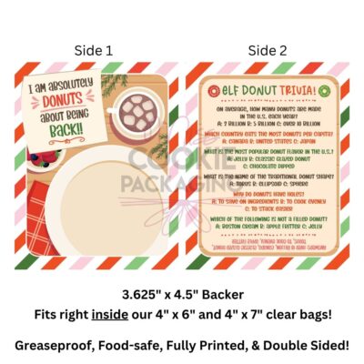 Elf Donut Food-Safe Greaseproof Cookie Backer