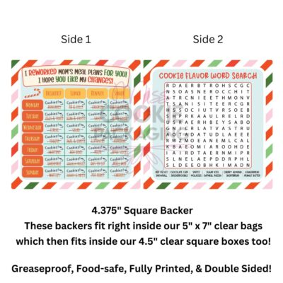 Elf Meal Plan Food-Safe Greaseproof Cookie Backer