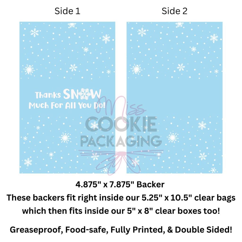 Thanks Snow Much Food-Safe Greaseproof Cookie Backer