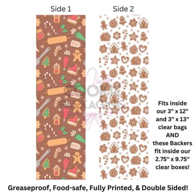 Gingerbread Baking Food-Safe Greaseproof Cookie Backer