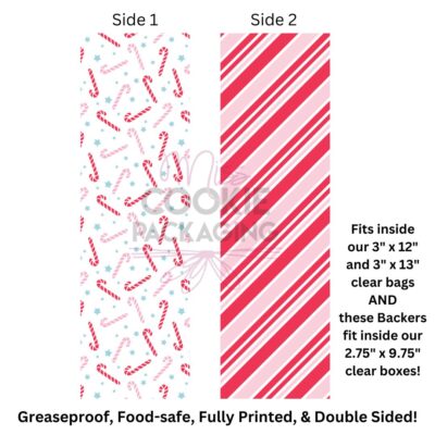 Candy Cane Stripes Food-Safe Greaseproof Cookie Backer