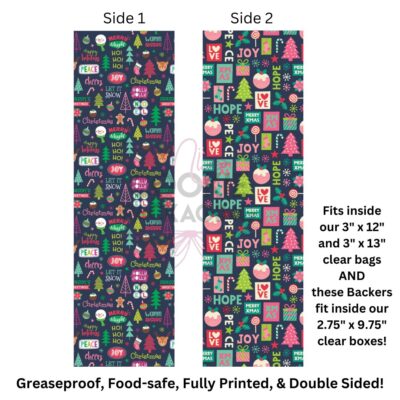 Festive Blue Paper Food-Safe Greaseproof Cookie Backer