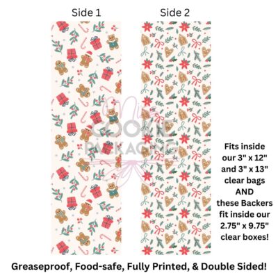 Gingy Presents & Greens Food-Safe Greaseproof Cookie Backer