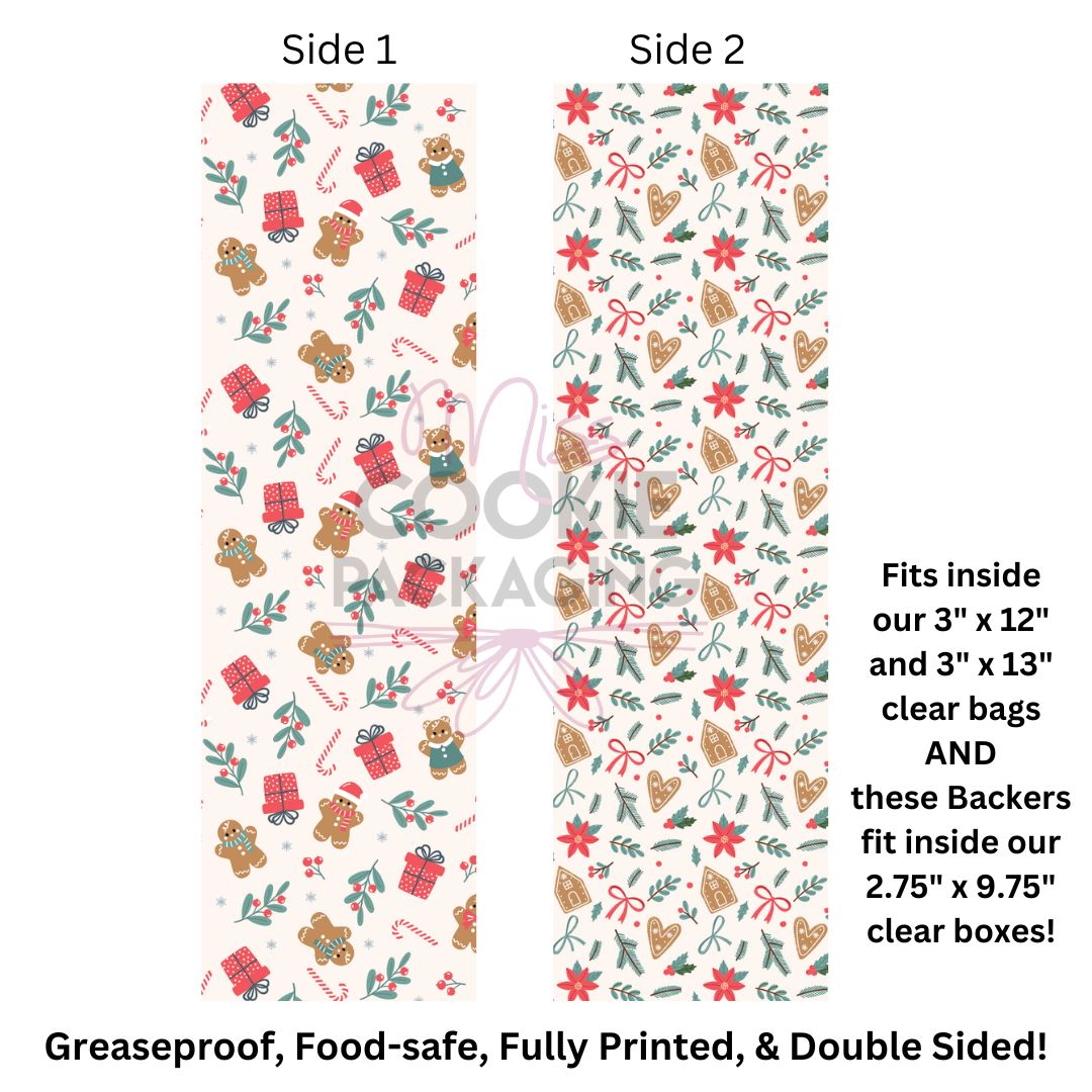 235 Gingy Presents & Greens Food-Safe Greaseproof Cookie Backer Gingy Presents & Greens Food-Safe Greaseproof Cookie Backer