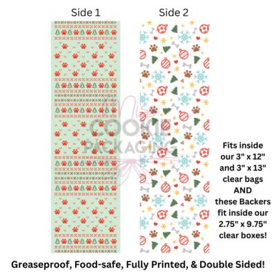 Dog Sweater Pattern Food-Safe Greaseproof Cookie Backer