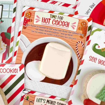 Elf Hot Cocoa Food-Safe Greaseproof Cookie Backer