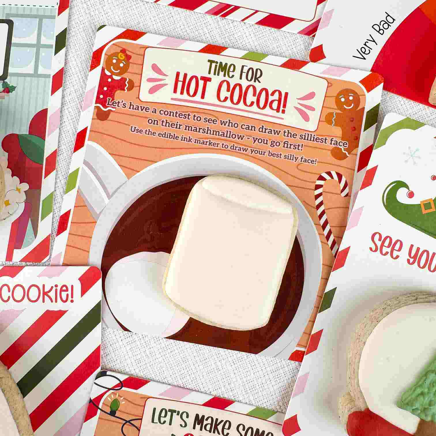 Elf-Hot-Cocoa-Cookie-Backer Elf Hot Cocoa Food-Safe Greaseproof Cookie Backer