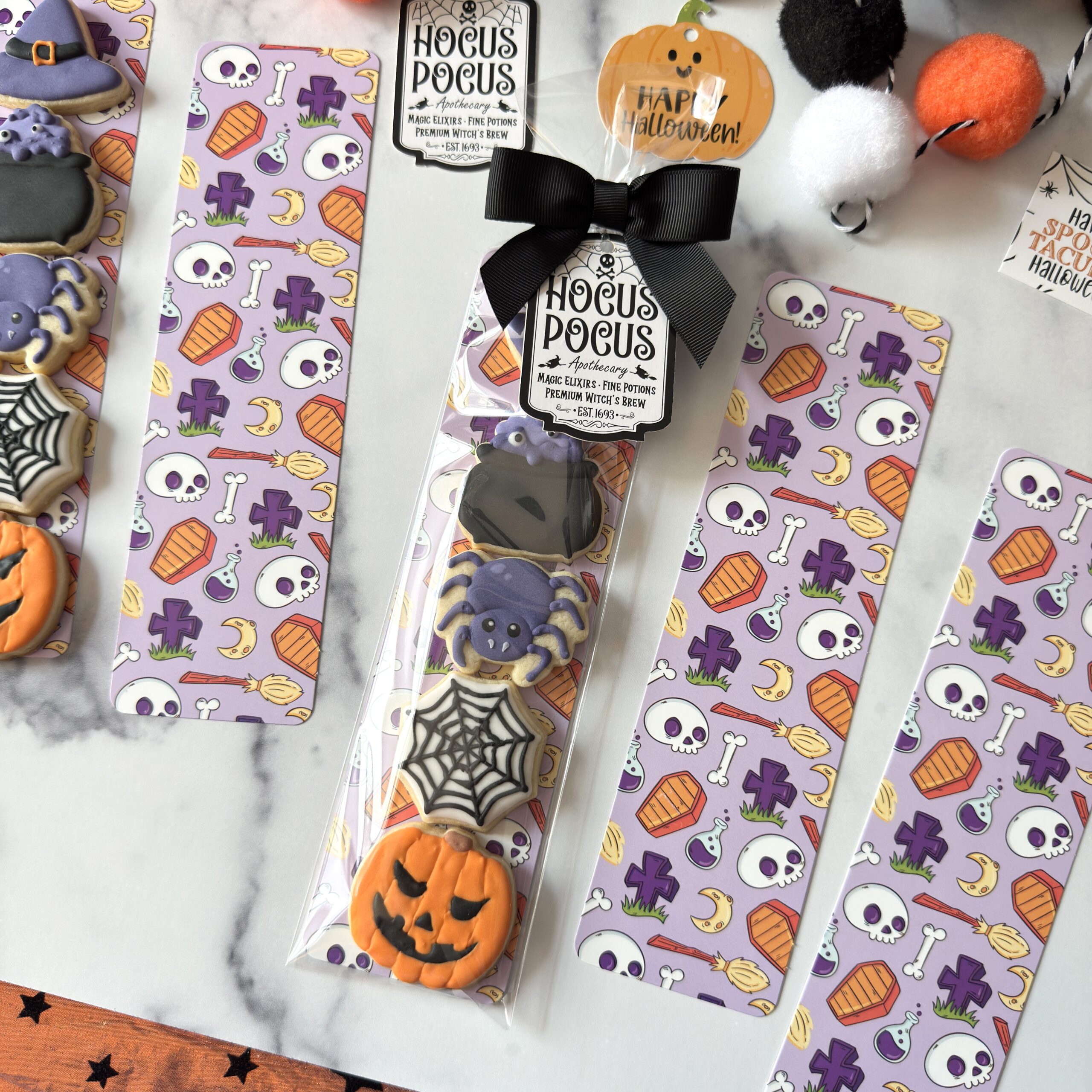 Halloween Mini Cookies in Poly Bags