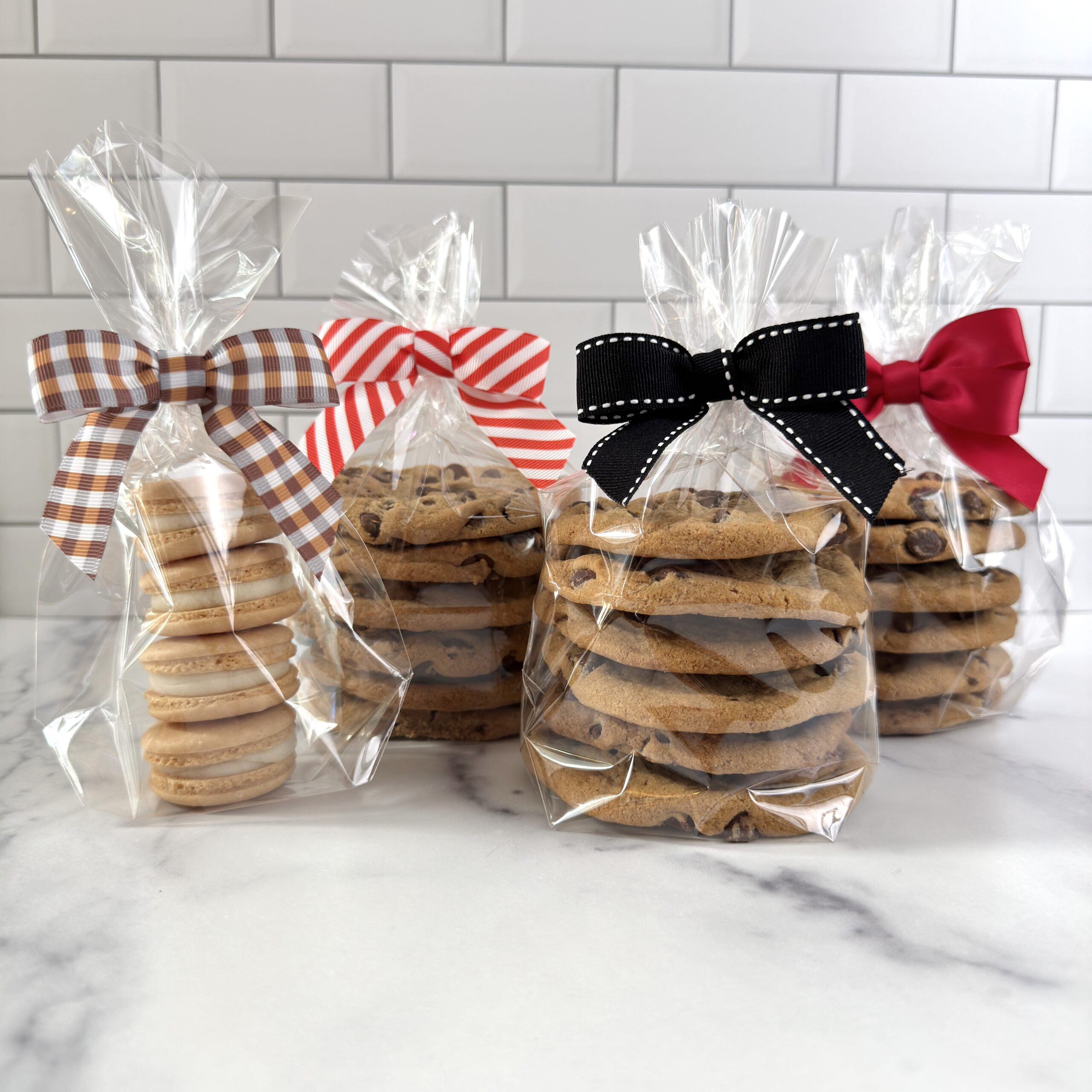 Gusseted Poly Bags with Double Loop Pre Tied Bows