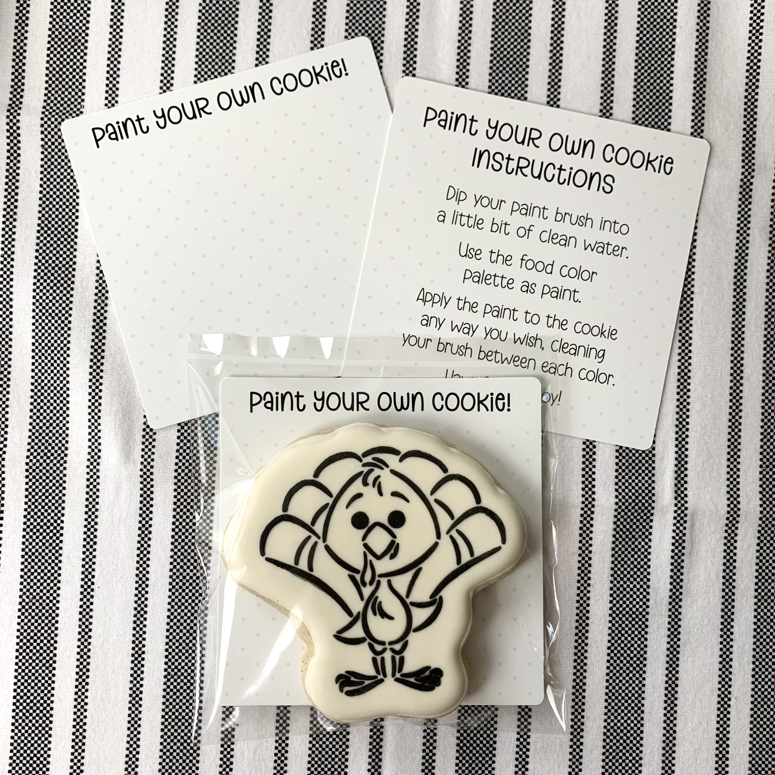 Paint Your Own Thanksgiving Cookie with Turkey Outline