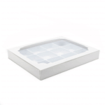 Large White Bento Box - Includes Box & 12 Cavity Tray - 12.625" x 9.625" x 1.5" - Set of 10 - Image 2