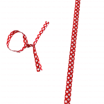 Red White Dots Twist Ties - 4”