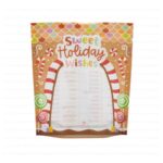 SMALL "Sweet Holiday Wishes" Cookie Pouches – 5.5" x 6" x 2" Cookie Packaging Stand Up Pouch - Image 2