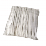 White Twist Ties - 4”