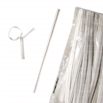 White Twist Ties - 4”