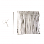 White Twist Ties - 4”